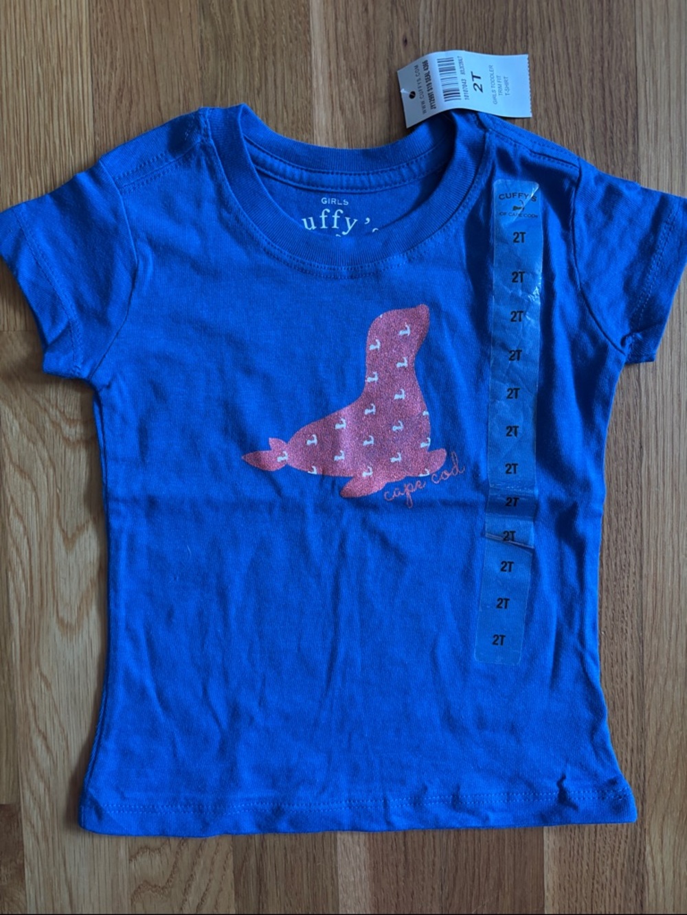 2T NWT Cuffy's of Cape Code Pink Seal T-Shirt